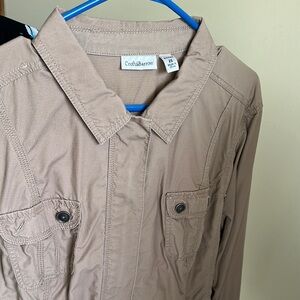 Croft & Barrow Tan Utility Jacket Lightweight Design